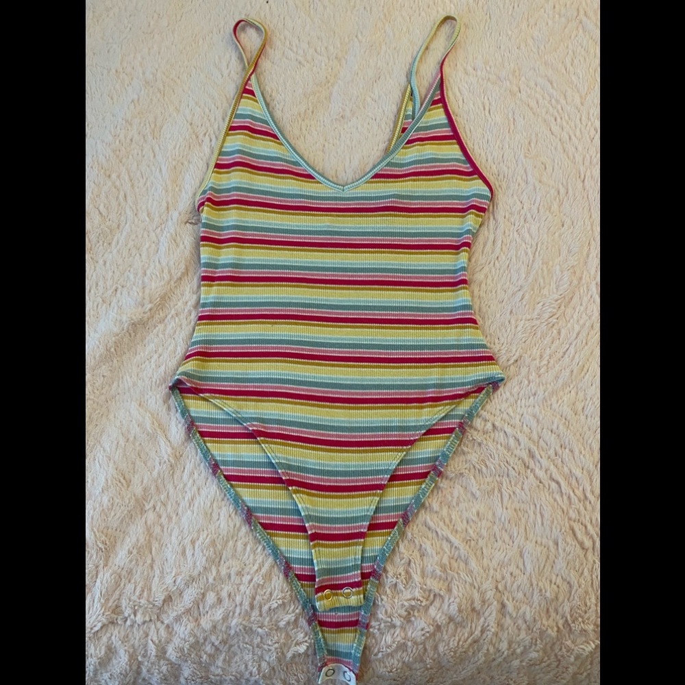 Striped bodysuit